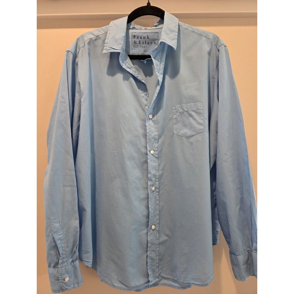 Frank & Eileen EILEEN Shirt Size XL Relaxed Button Up Quiet Luxury Color Cloud